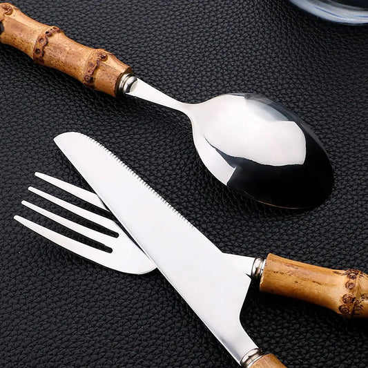 Bamboo Cutlery (24 Pieces)
