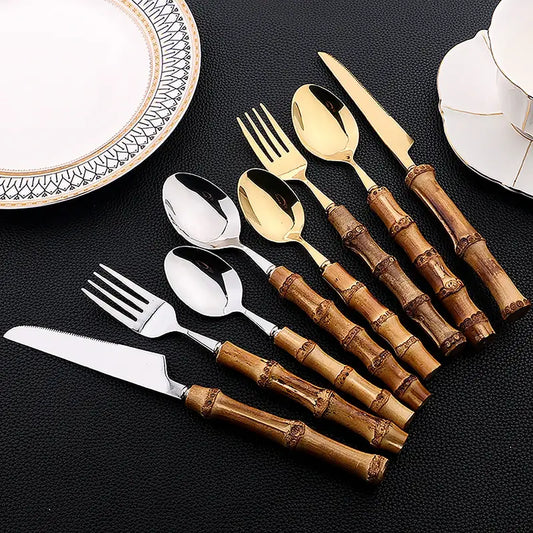 Bamboo Cutlery (24 Pieces)