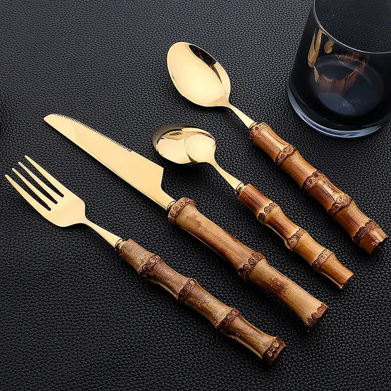 Bamboo Cutlery (24 Pieces)