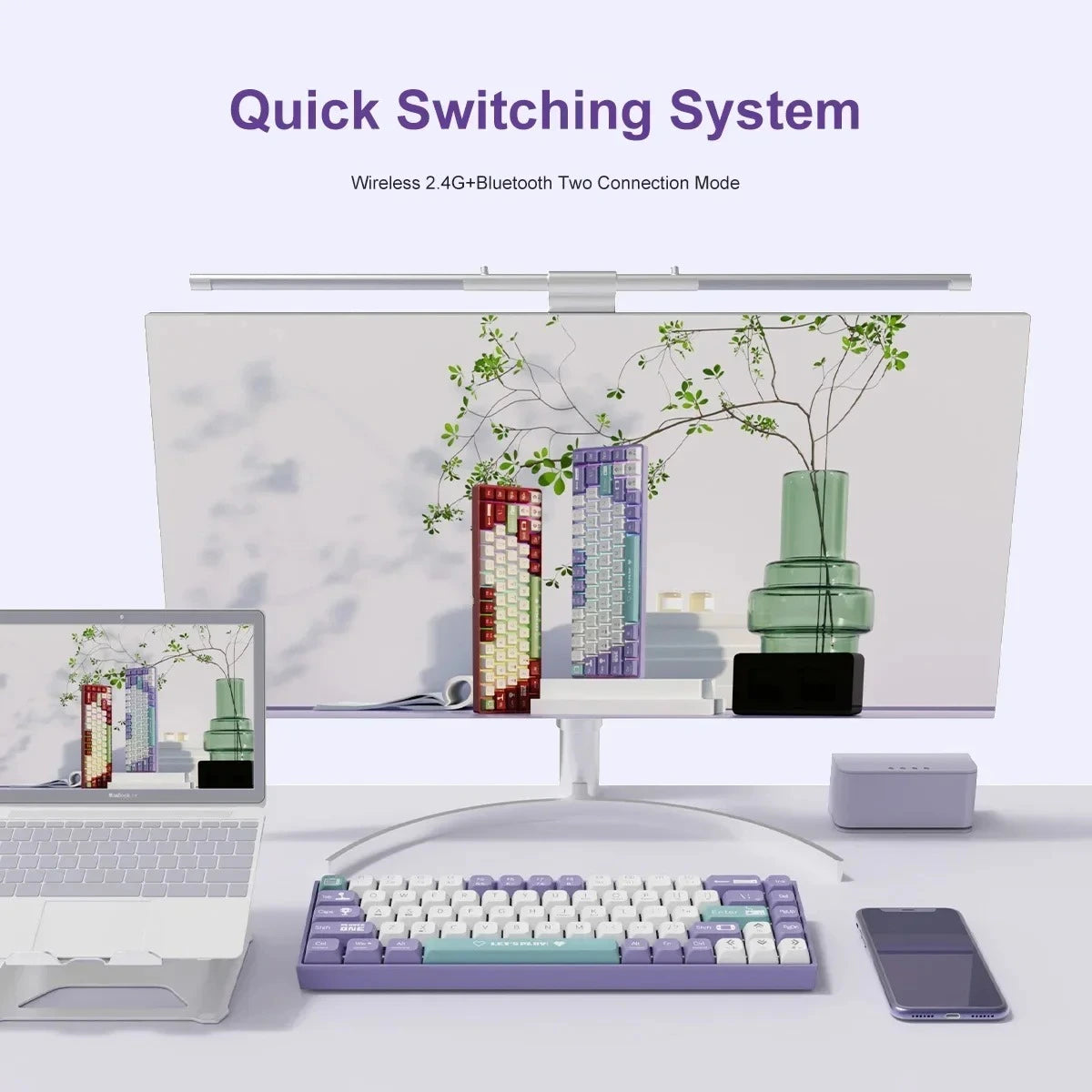 Teclado Mecânico AK680 (Sem Fio 2.4Ghz)