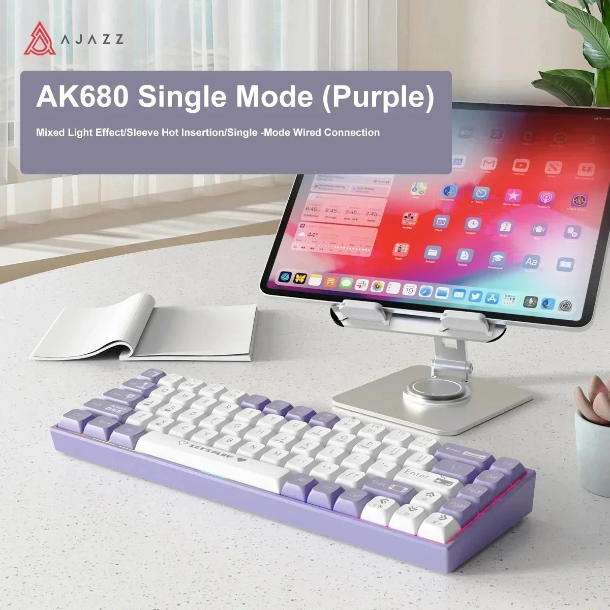 Teclado Mecânico AK680 (Sem Fio 2.4Ghz)