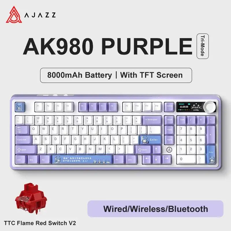 Teclado mecánico AK980 Pro (inalámbrico de 2,4 Ghz)