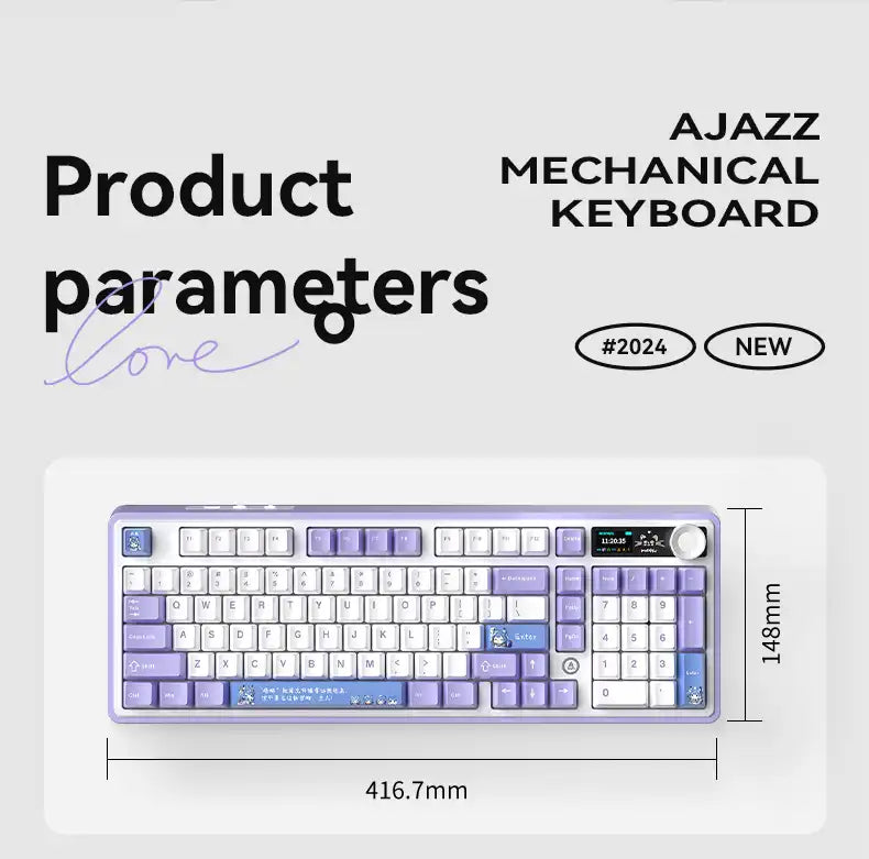 Teclado mecánico AK980 Pro (inalámbrico de 2,4 Ghz)