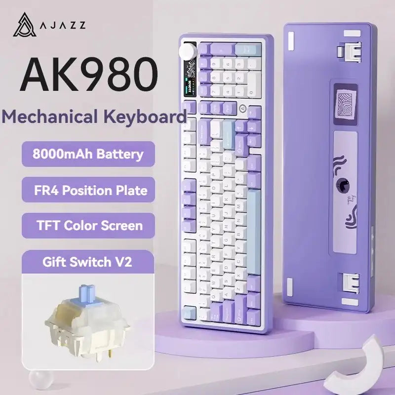 Teclado mecánico AK980 Pro (inalámbrico de 2,4 Ghz)