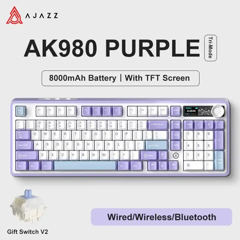 Teclado mecánico AK980 Pro (inalámbrico de 2,4 Ghz)