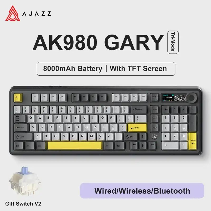 Teclado mecánico AK980 Pro (inalámbrico de 2,4 Ghz)