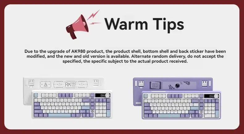 Teclado mecánico AK980 Pro (inalámbrico de 2,4 Ghz)