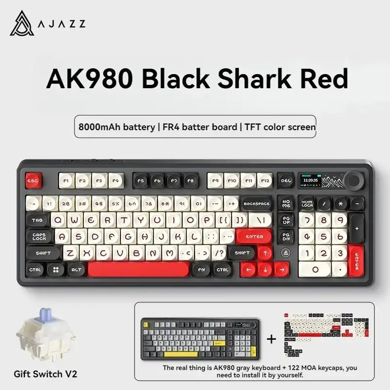 Teclado mecánico AK980 Pro (inalámbrico de 2,4 Ghz)