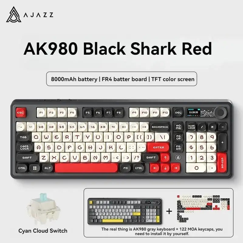 Teclado mecánico AK980 Pro (inalámbrico de 2,4 Ghz)
