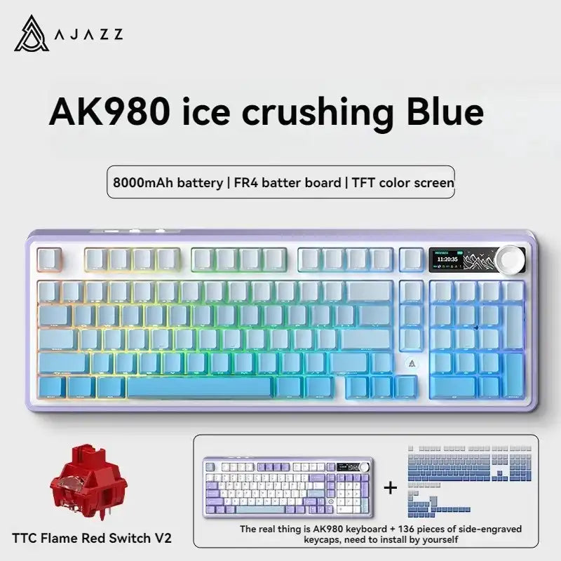 Teclado mecánico AK980 Pro (inalámbrico de 2,4 Ghz)