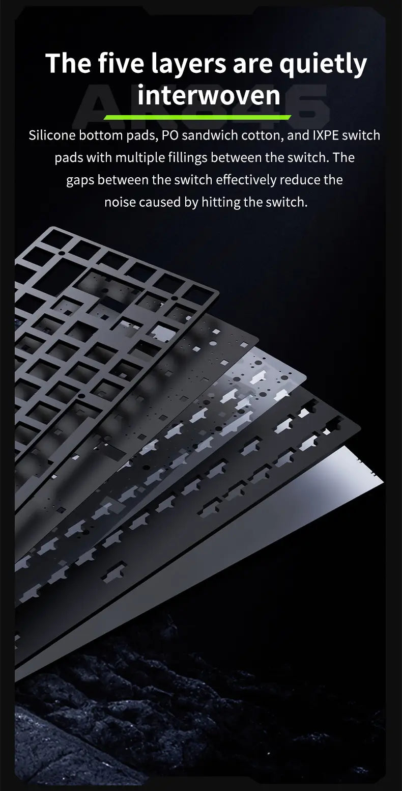 AKP848 Mechanical Keyboard (10.1-Inch Display)