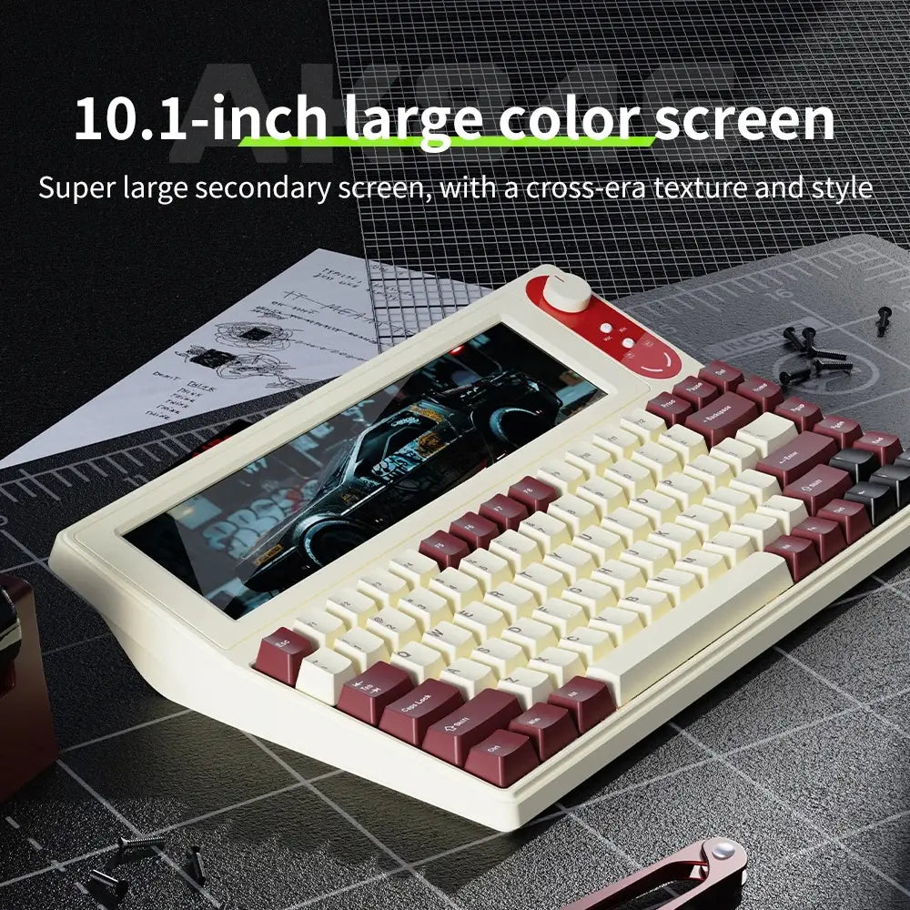 AKP848 Mechanical Keyboard (10.1-Inch Display)