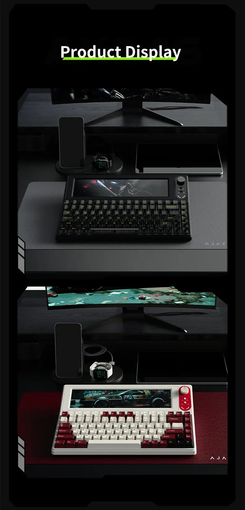 AKP848 Mechanical Keyboard (10.1-Inch Display)