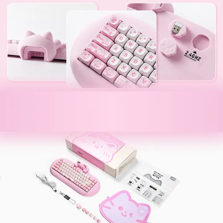Teclado mecánico C68 (inalámbrico de 2,4 Ghz)