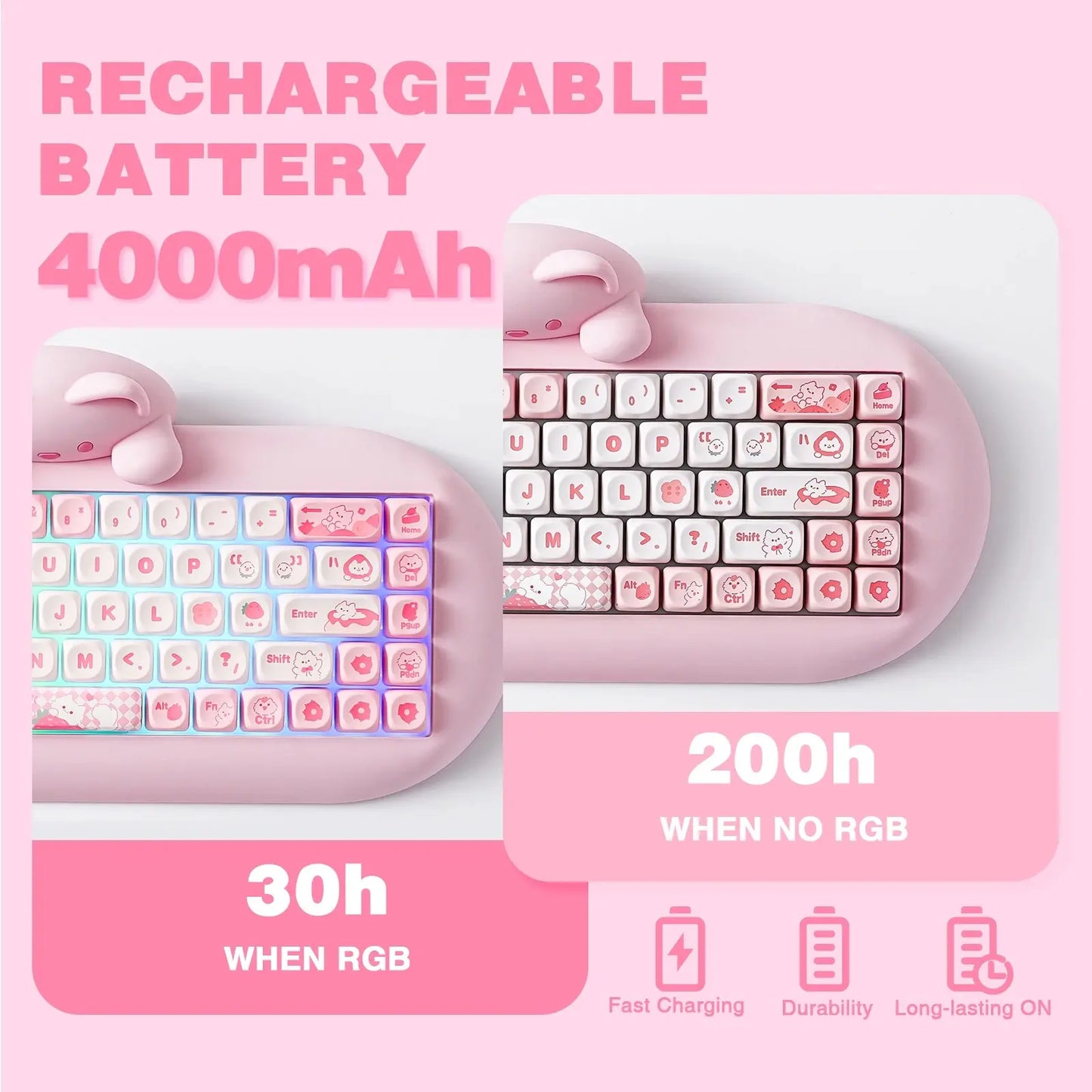 Teclado mecánico C68 (inalámbrico de 2,4 Ghz)