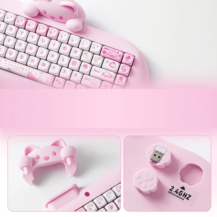 Teclado mecánico C68 (inalámbrico de 2,4 Ghz)