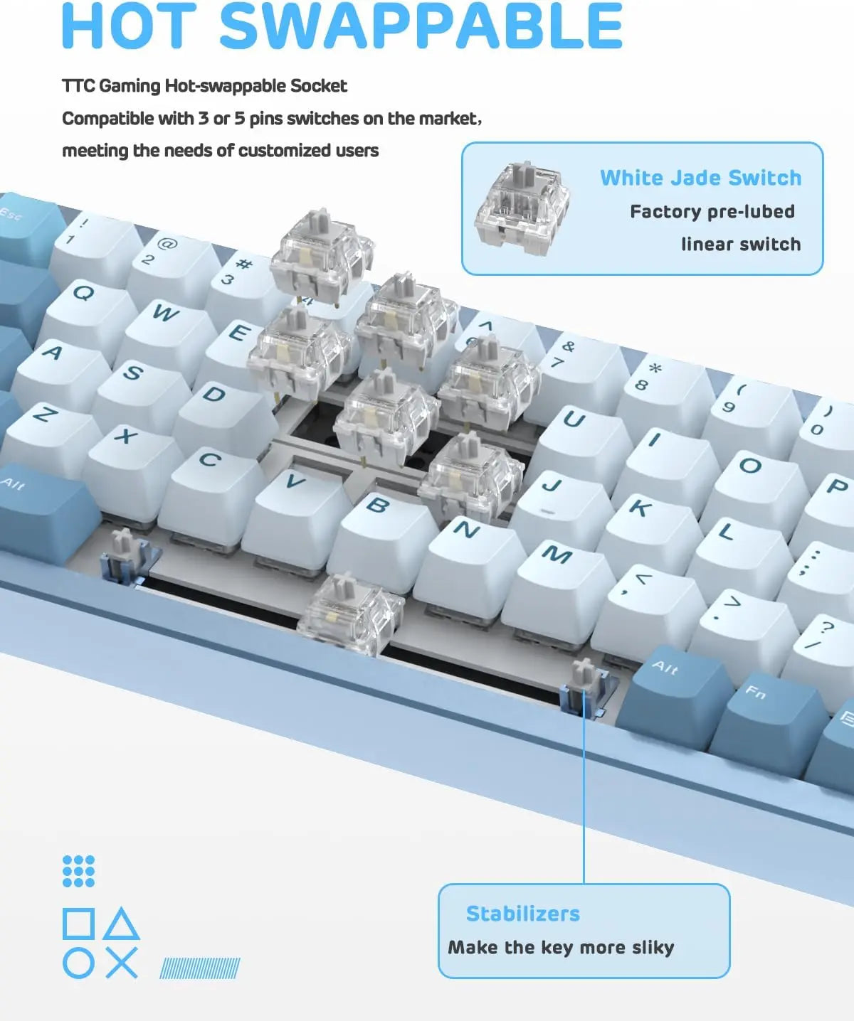 M71 Mechanical Keyboard (2.4Ghz Wireless)