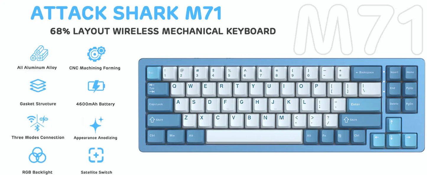M71 Mechanical Keyboard (2.4Ghz Wireless)