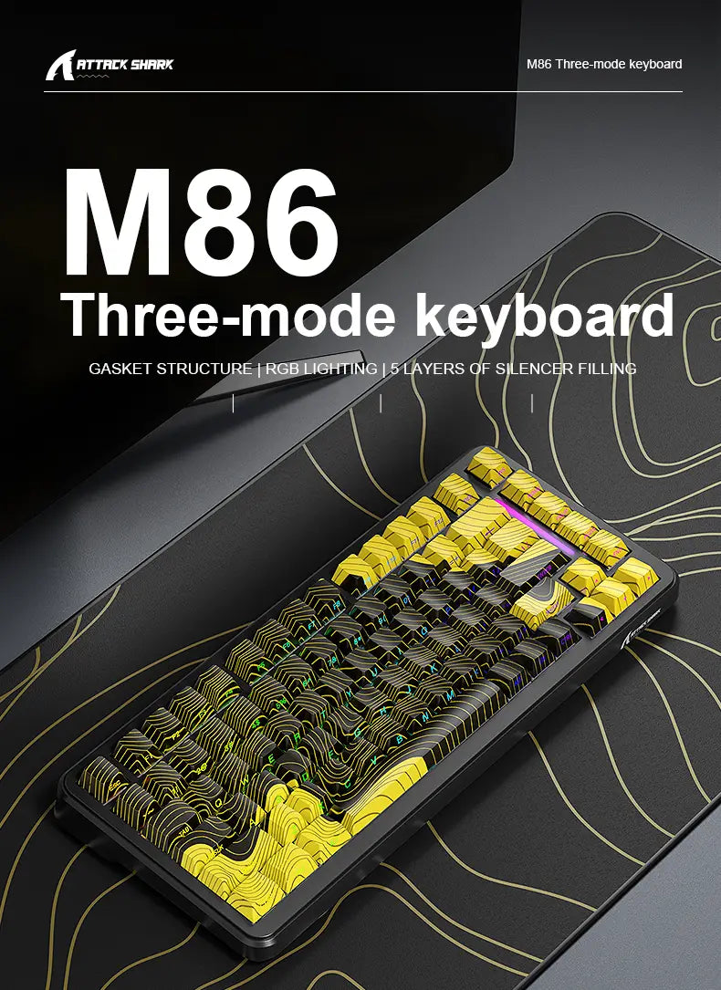 Teclado Mecânico M86 (Sem fio 2.4Ghz)