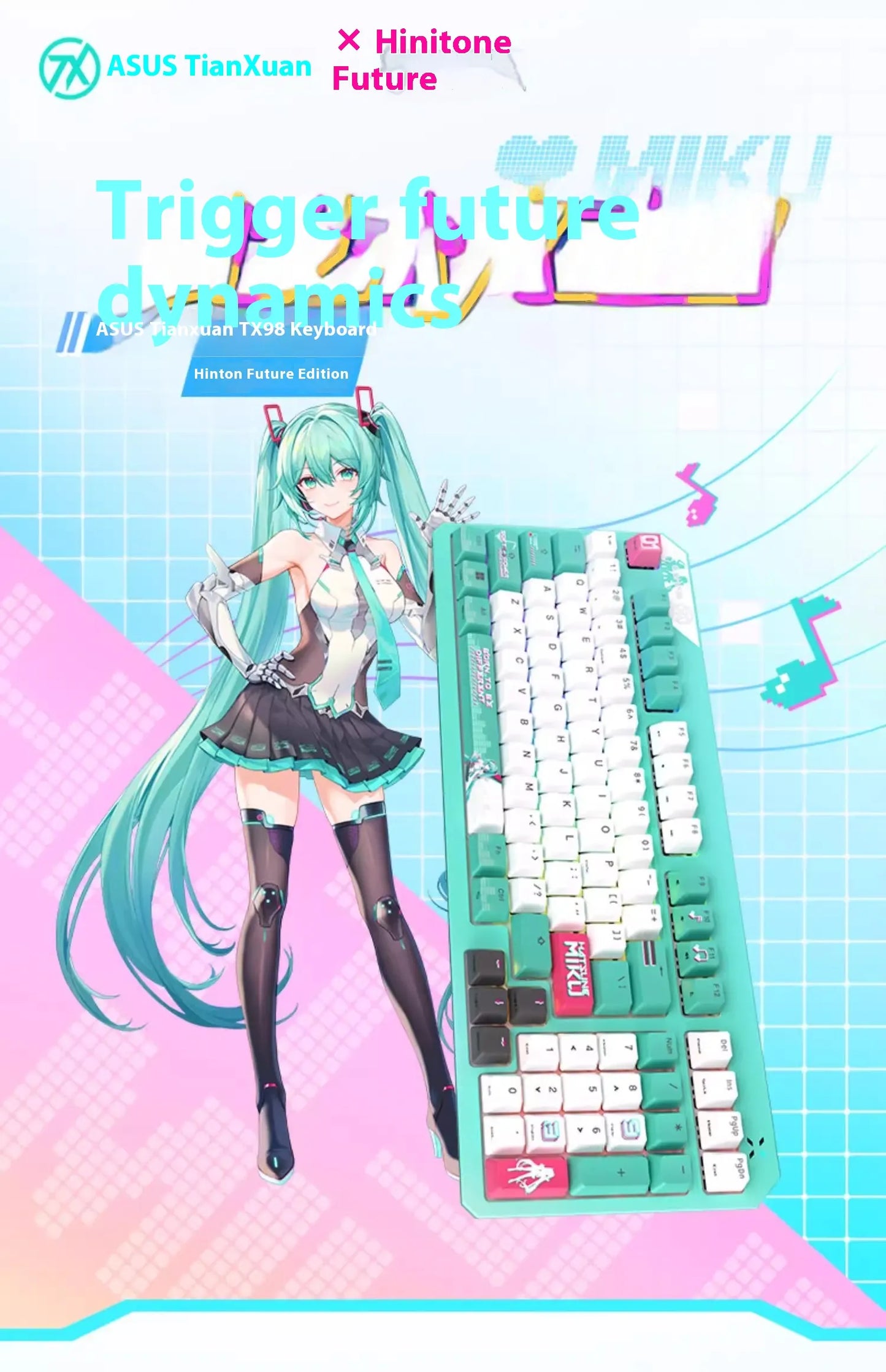 TX98 Mechanical Keyboard - Hatsune Miku Limited Edition