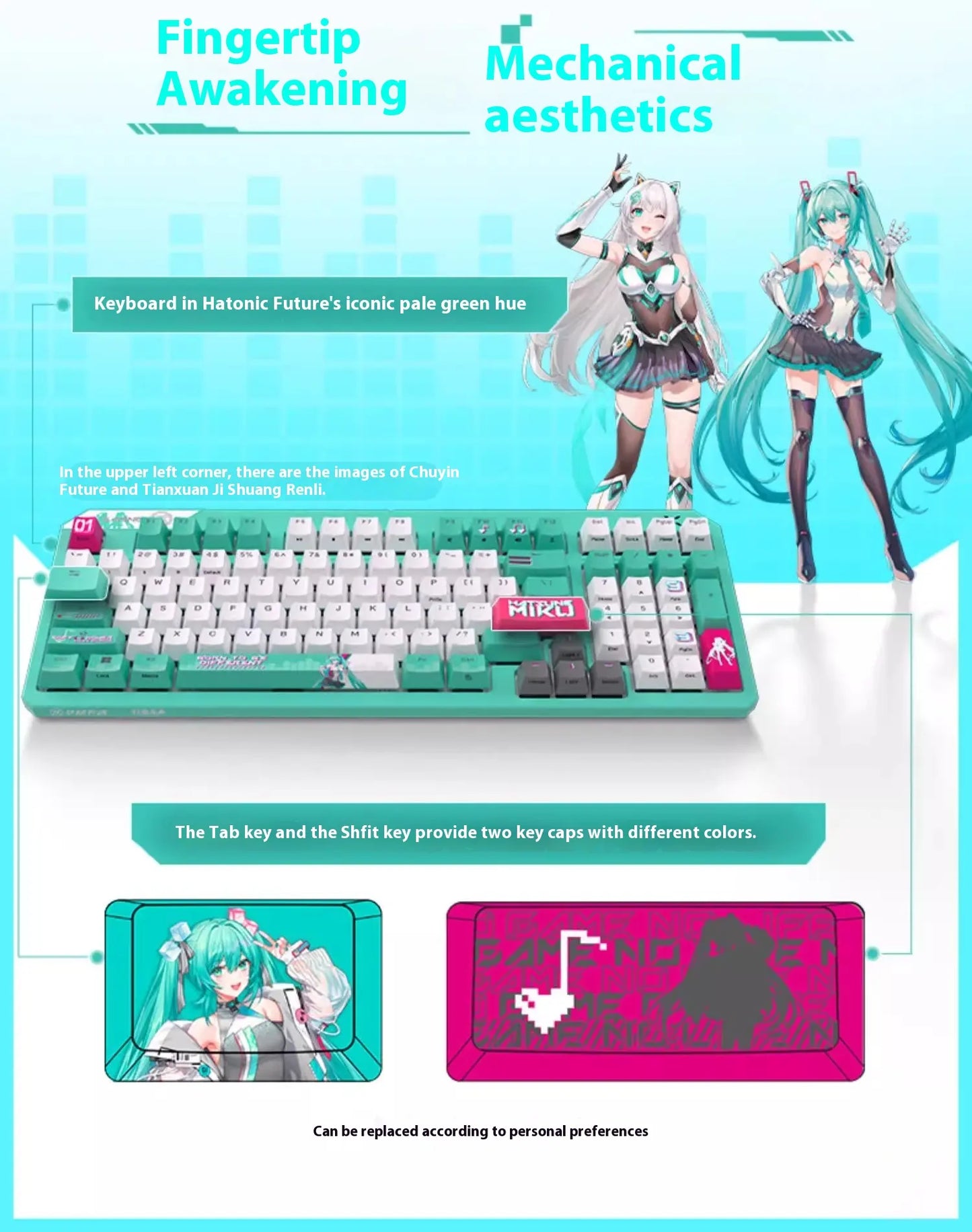 TX98 Mechanical Keyboard - Hatsune Miku Limited Edition