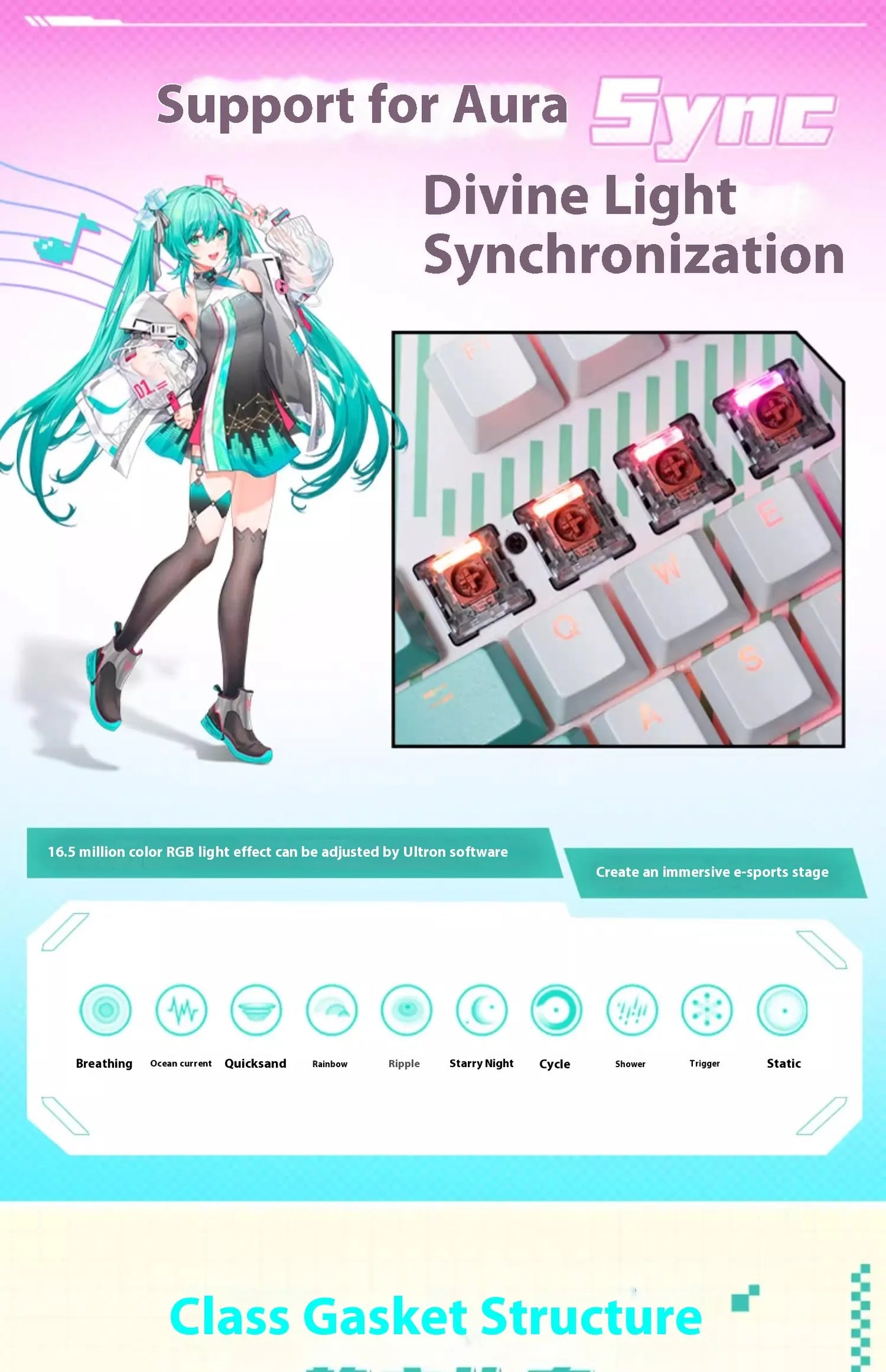 TX98 Mechanical Keyboard - Hatsune Miku Limited Edition