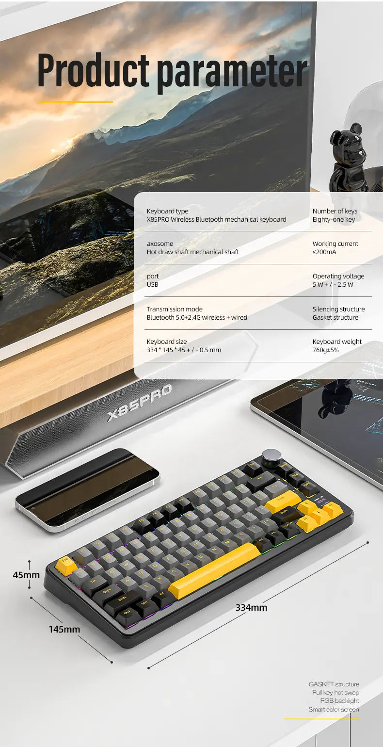 X85PRO Mechanical Keyboard (2.4Ghz Wireless)