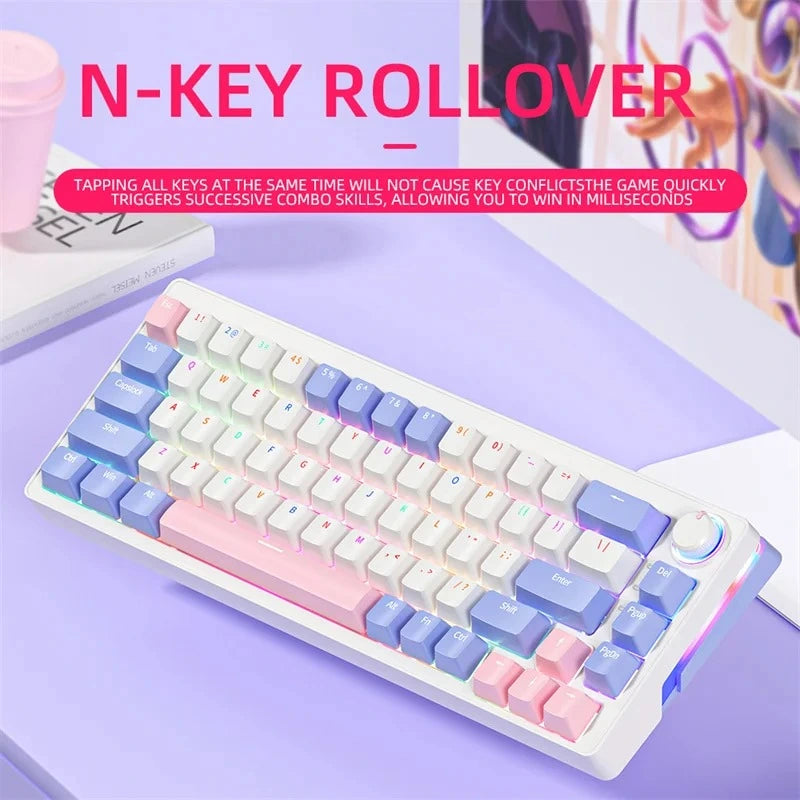 Teclado Mecânico ZA68 Pro (Sem Fio 2.4Ghz)