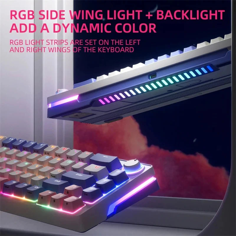 Teclado Mecânico ZA68 Pro (Sem Fio 2.4Ghz)