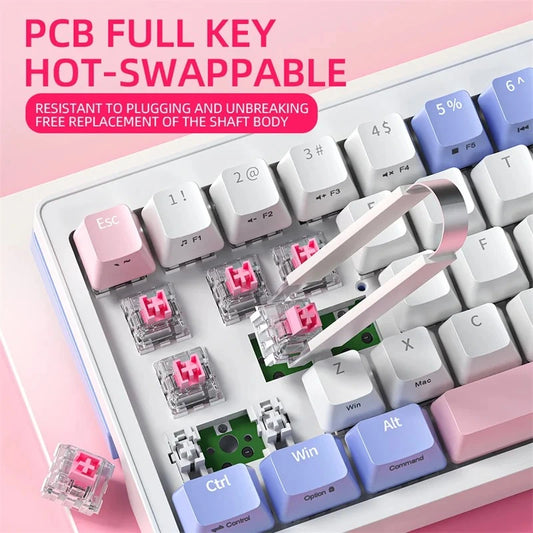 Teclado Mecânico ZA68 Pro (Sem Fio 2.4Ghz)