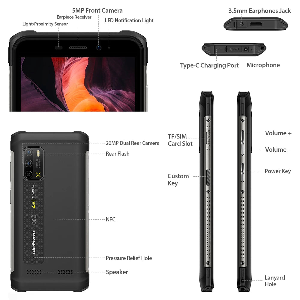 Teléfono inteligente Armor X10 Pro (4 GB de RAM)