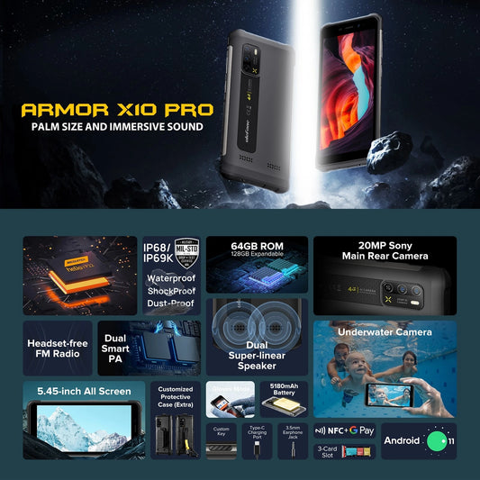 Teléfono inteligente Armor X10 Pro (4 GB de RAM)