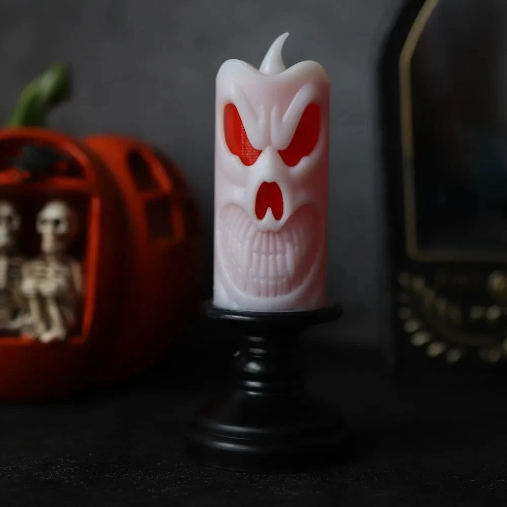 Velas de calabaza espeluznantes
