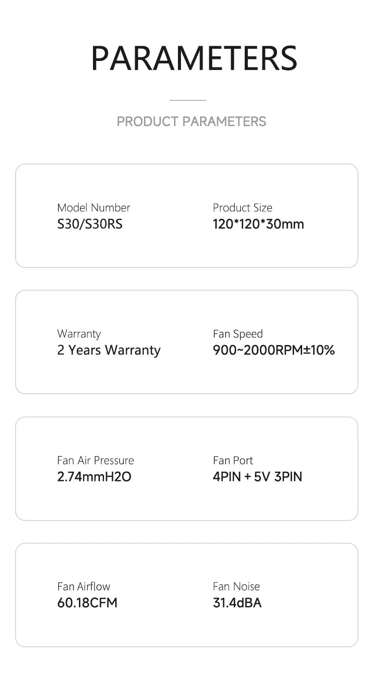 S30/S30RS Fan (120mm)