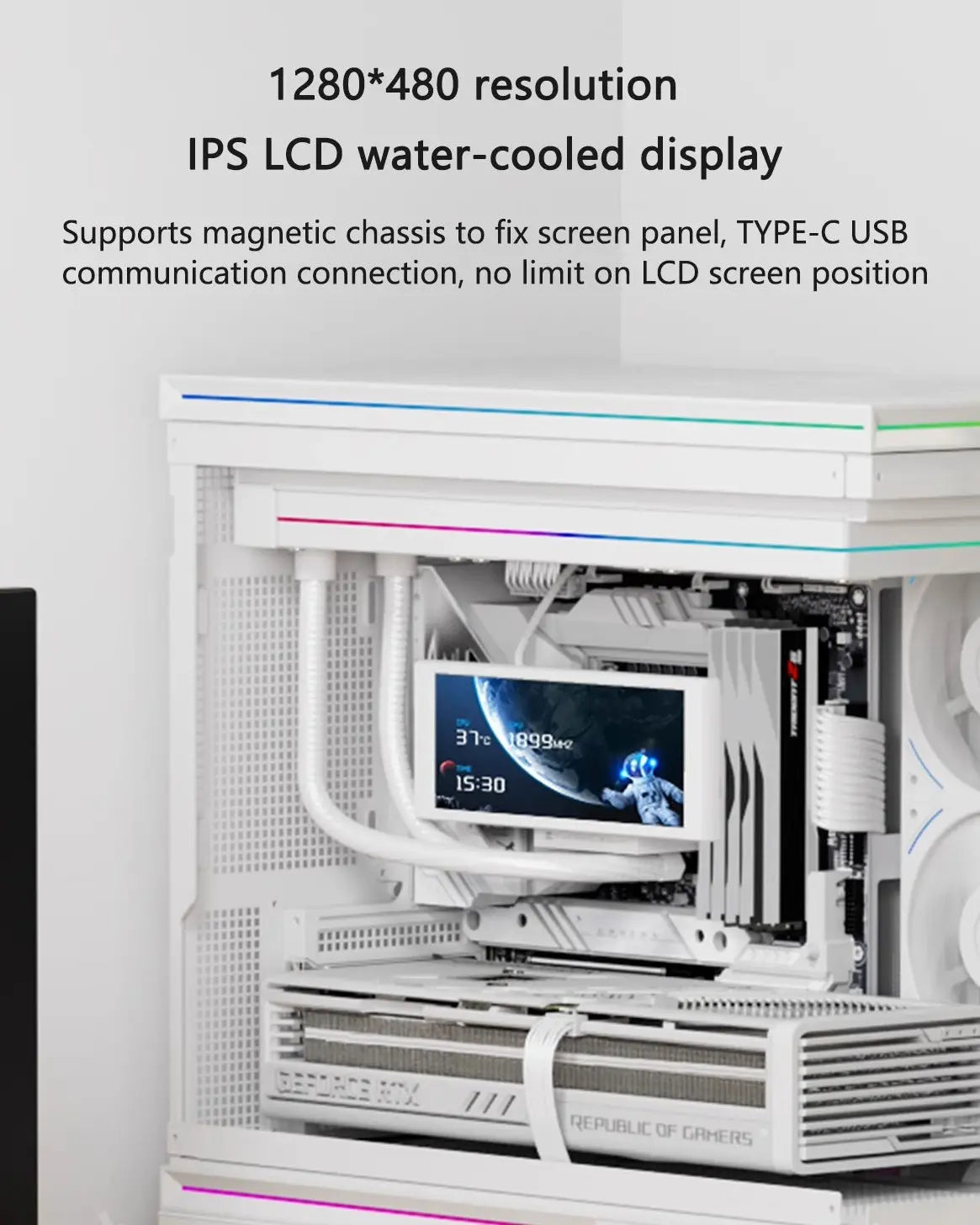 Refrigerador de agua LCD ARGB Trofeo Vision (360 mm)
