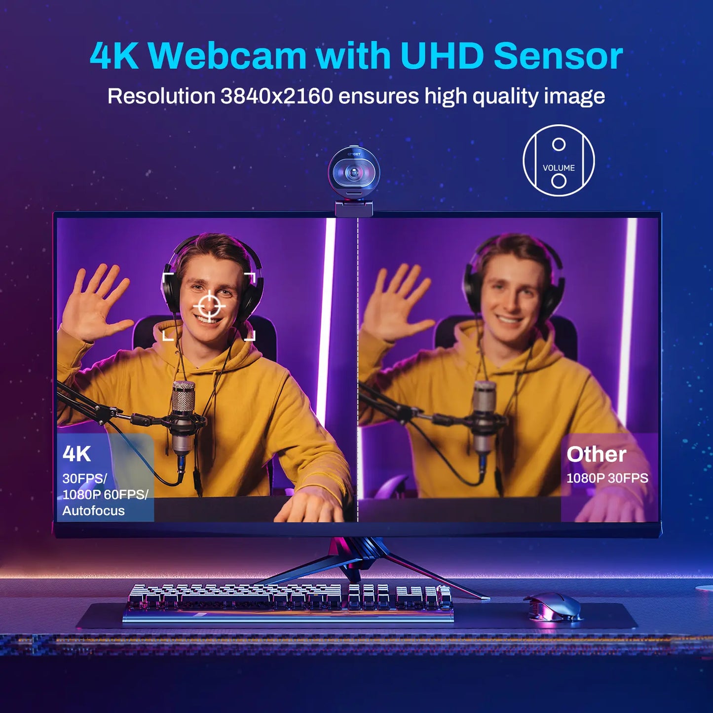 Cámara web S600 UHD