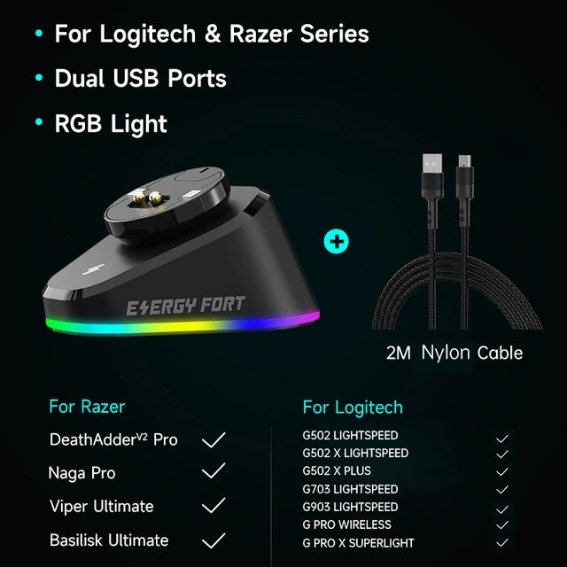 Doca de Carregamento (Logitech & Razer)