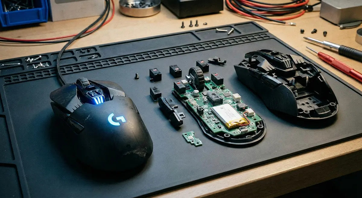 Salvando um Logitech G903 do "Double Click" sem abrir (A Teoria da Estática)