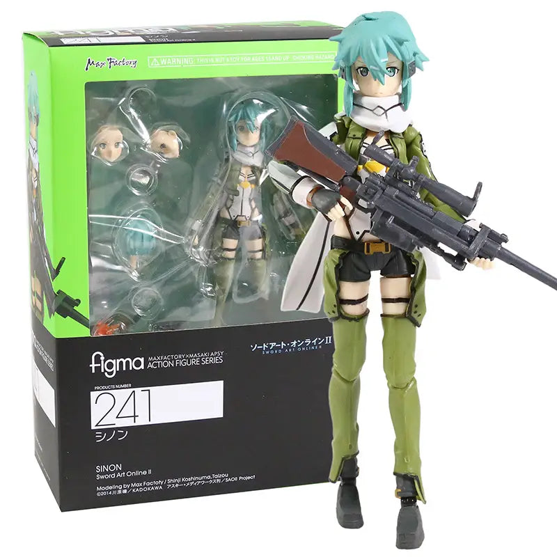 Action-Figure Articulável Kirito, Asuna & Sinon - Sword Art Online (13-14cm)