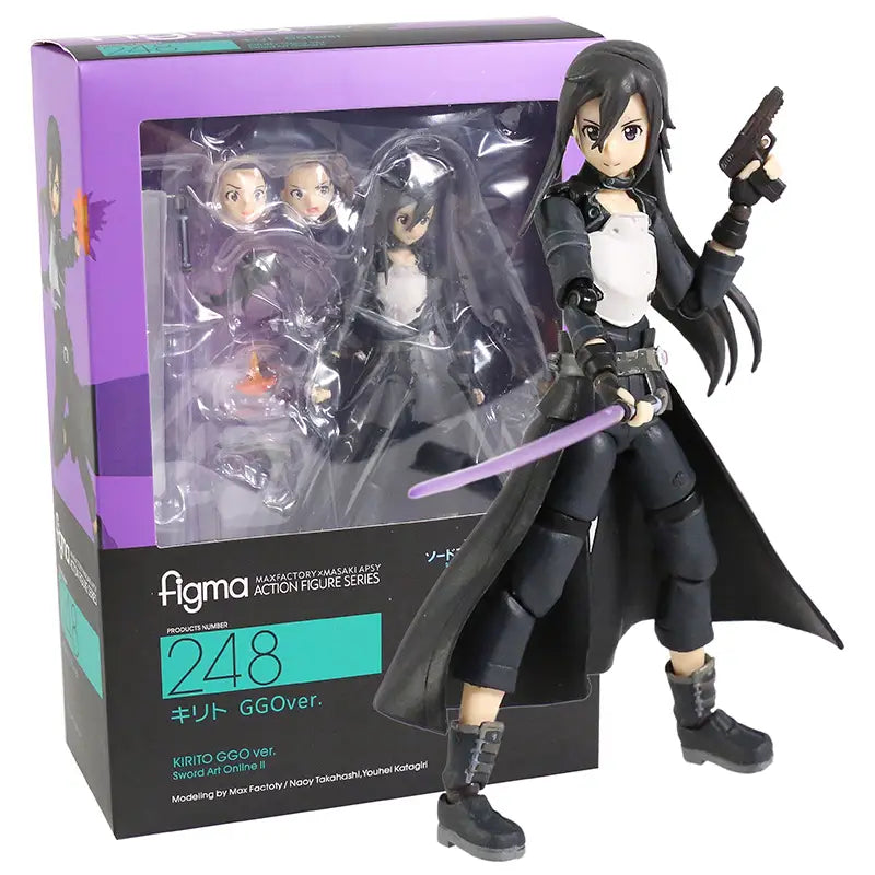 Action-Figure Articulável Kirito, Asuna & Sinon - Sword Art Online (13-14cm)