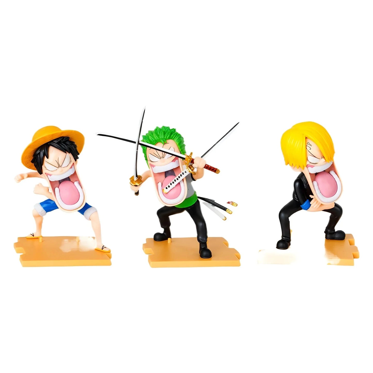 One Piece Cartoon Action-Figure (Set of 3 Pieces)