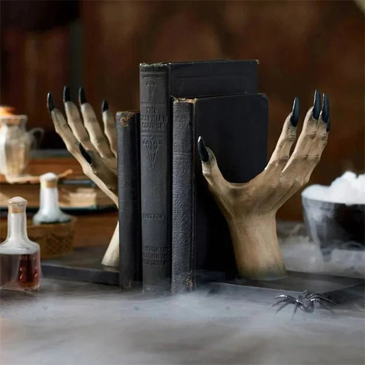 Apoio de Livros (Mãos de Bruxa)