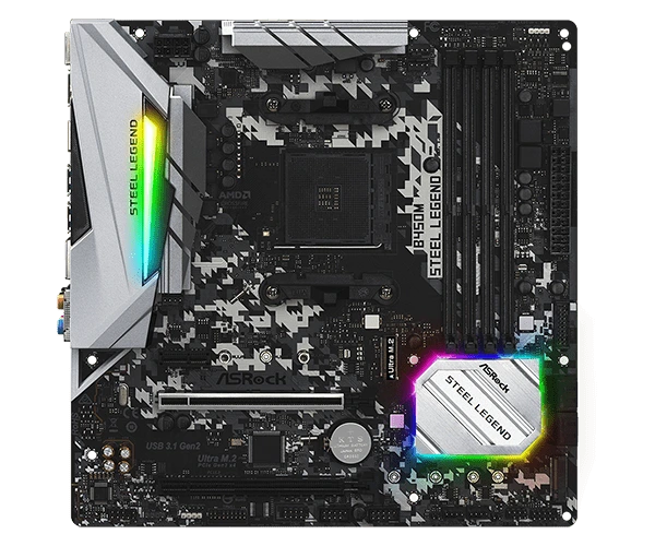 Placa-Mãe ASRock B450M Steel Legends