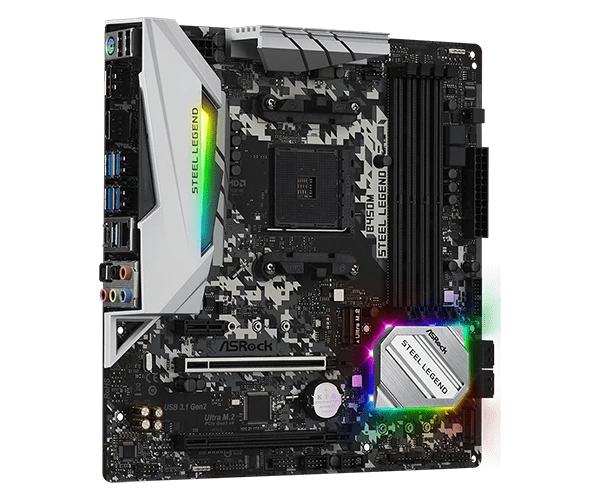 Placa-Mãe ASRock B450M Steel Legends