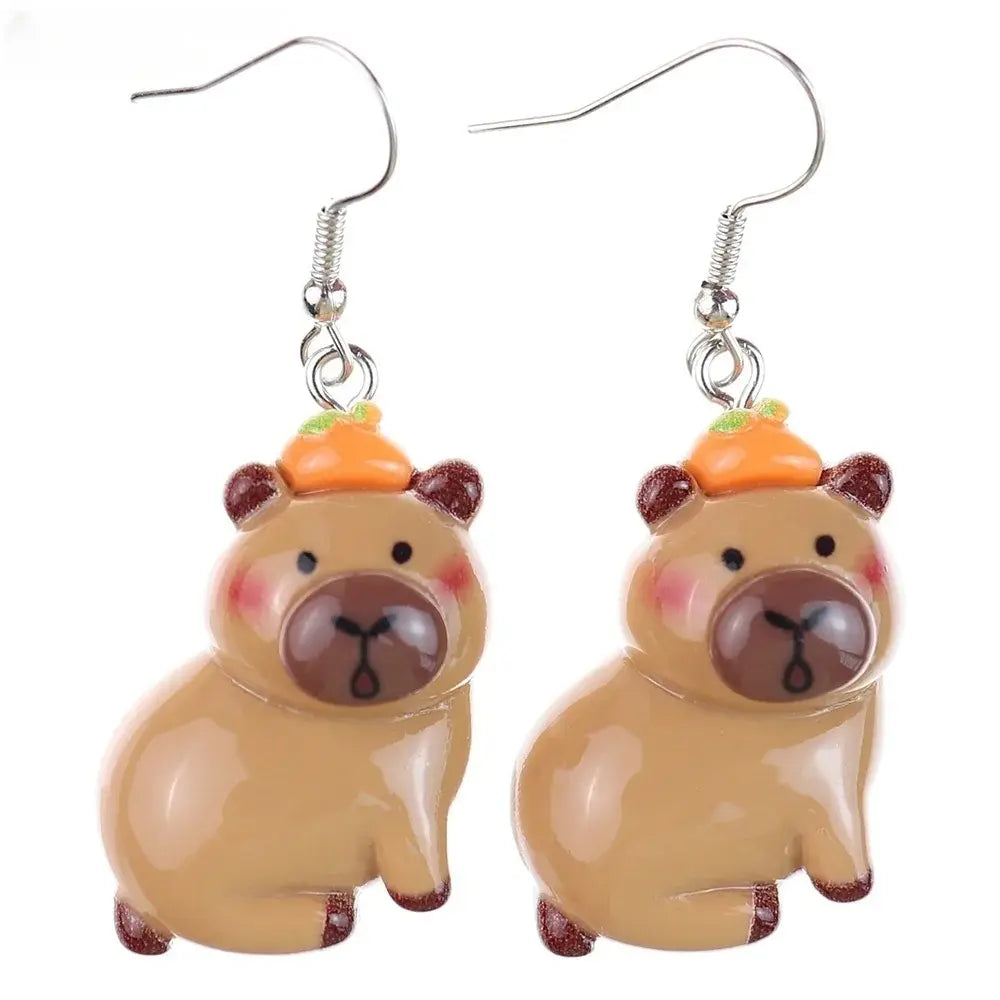 Pendientes planos de capibara