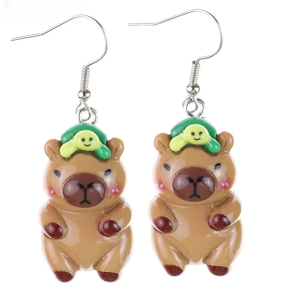 Pendientes planos de capibara