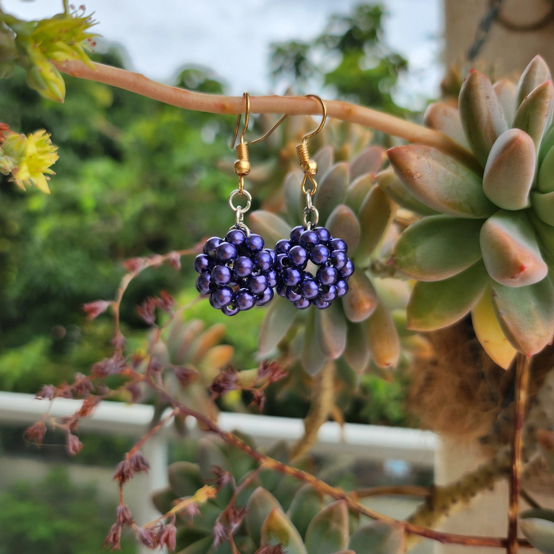 Brincos de Miçanga Bolinhas (1,5-2,5cm)