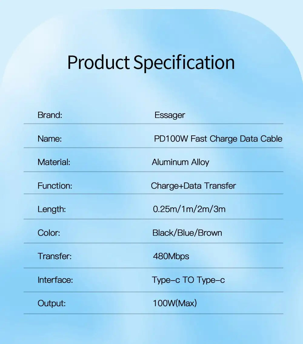 Type-C Charging Cable 3A