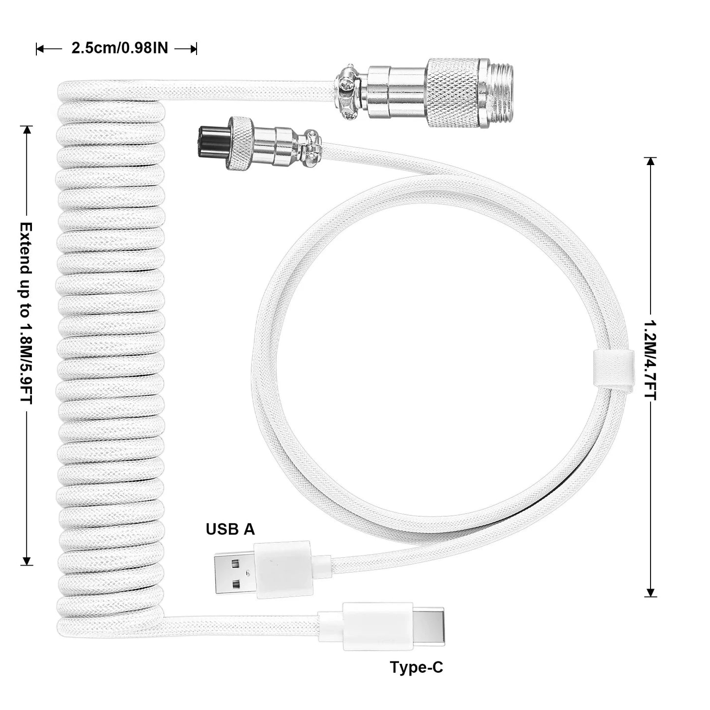 Coiled Cable for Mechanical Keyboard