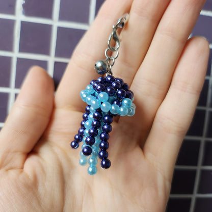 Chaveiro de Miçanga Água-viva (4,5cm)